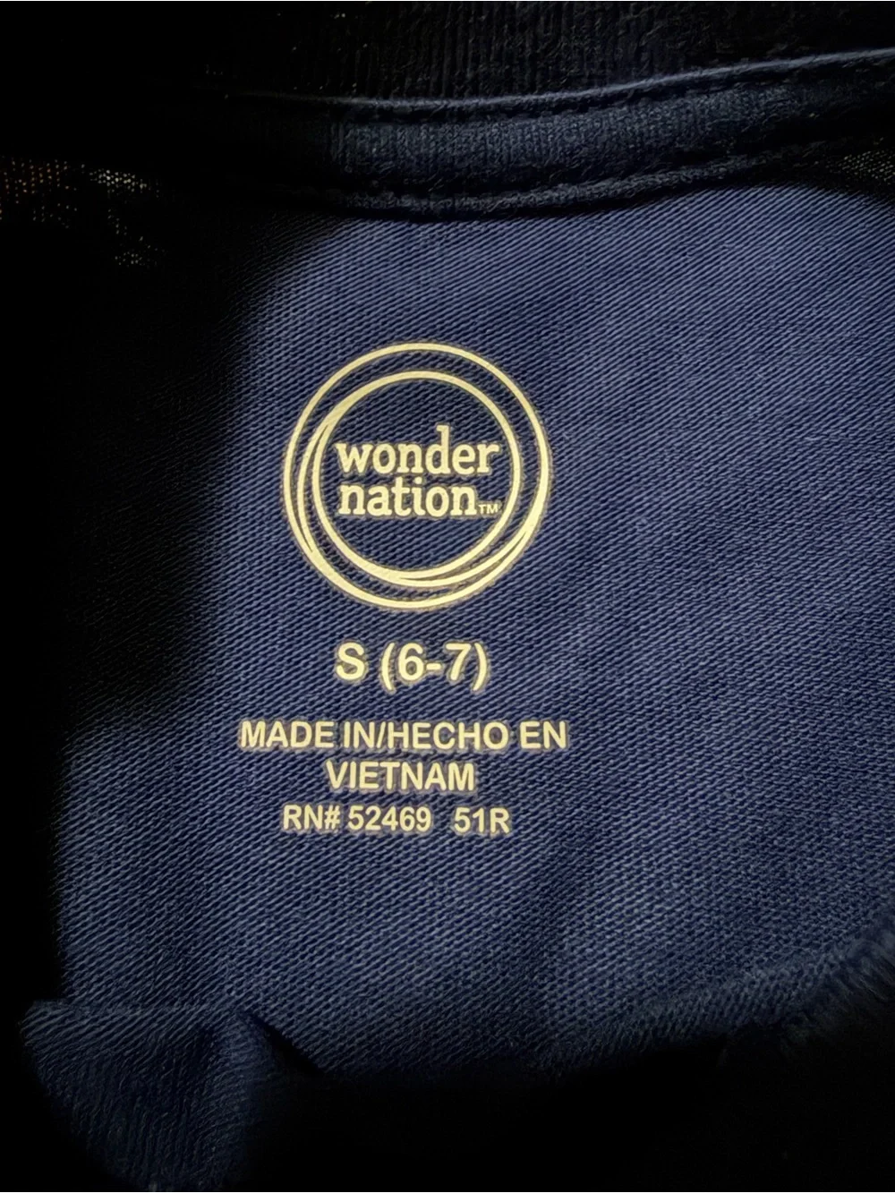 wonder nation Navy and Mustard Short Sleeve Tees